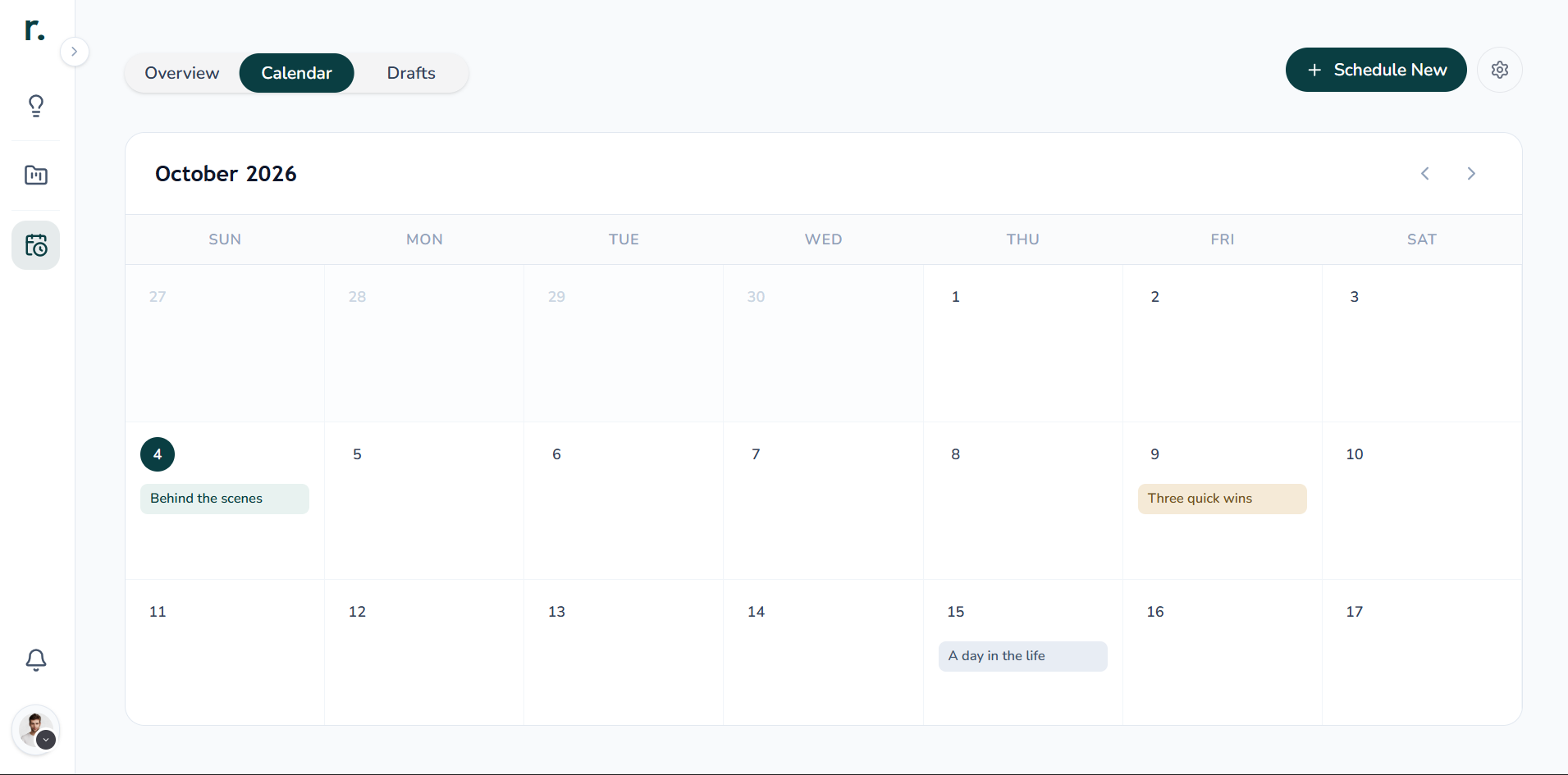 Multi-platform content scheduling tool